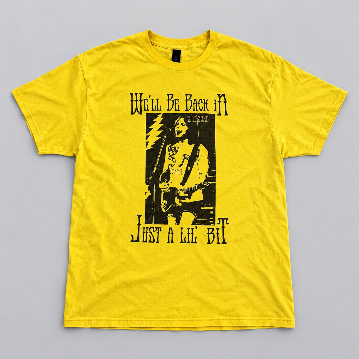 Mike's Bob Weir “We'll Be Right Back” Shirt printed on a Tee