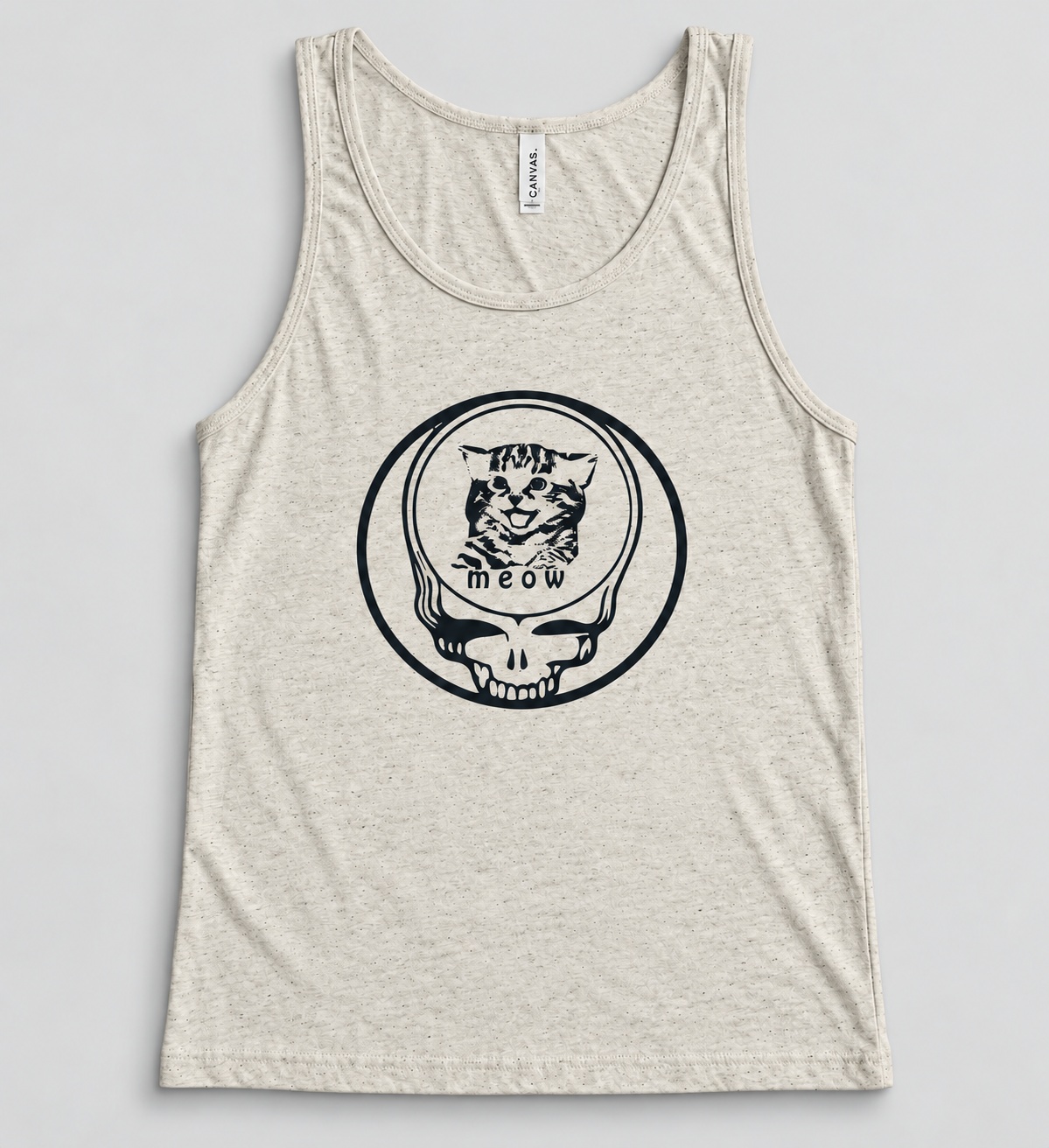 Kitten Meow Stealie Tank printed on a Tank