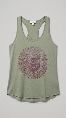 Owl Mandala Tank on a Y-back tank