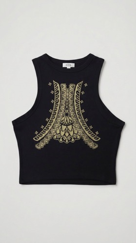 Ornamental Crop Top on a Crop