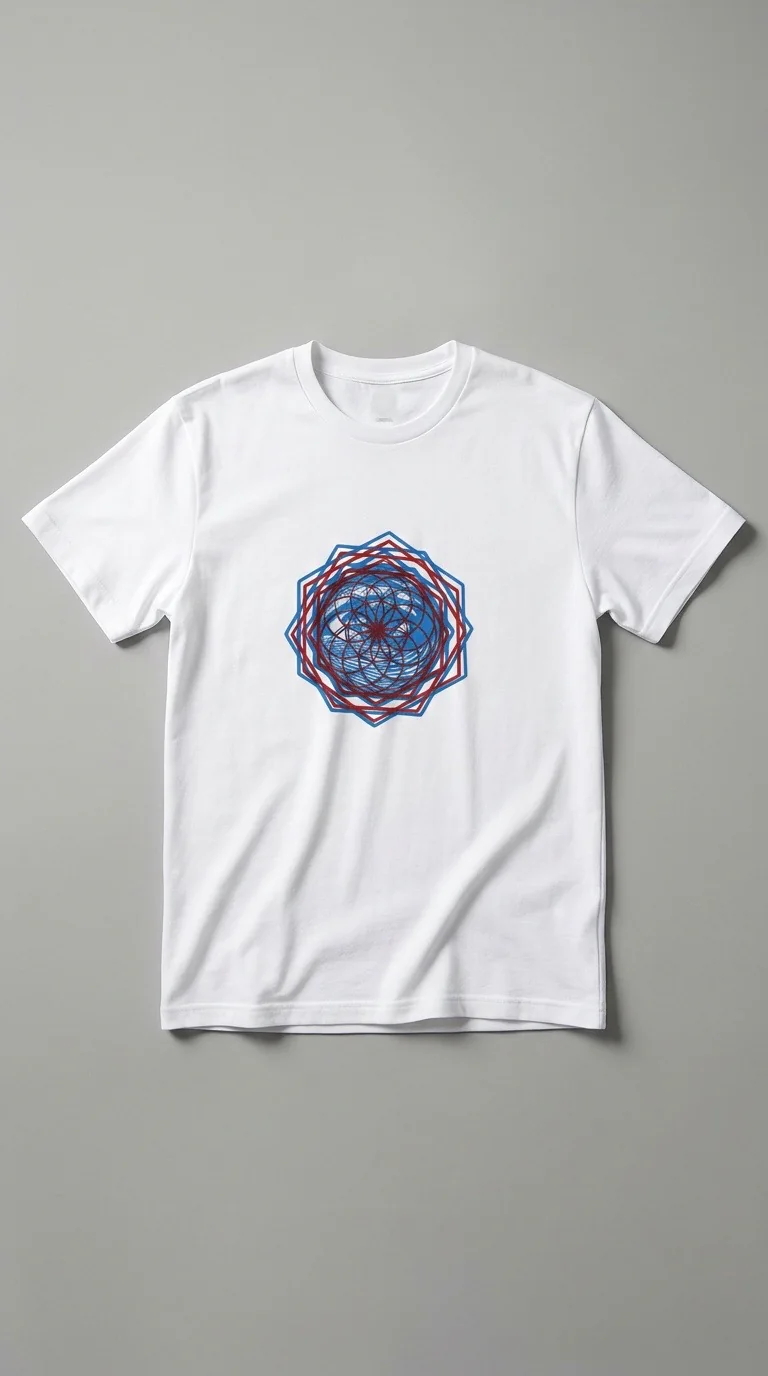 Two-Color Geo Eye Shirt on a Tee